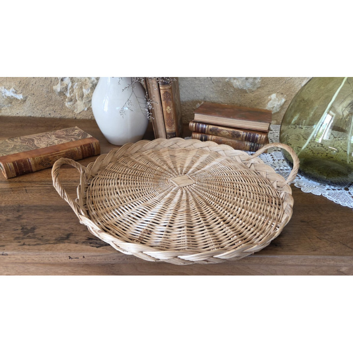 Grand plateau en osier