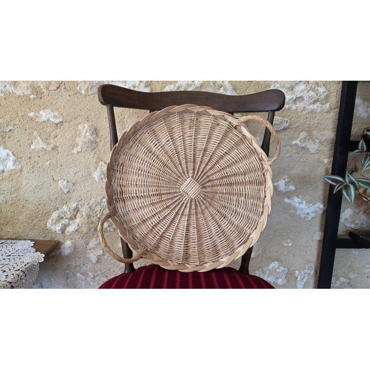 Grand plateau en osier