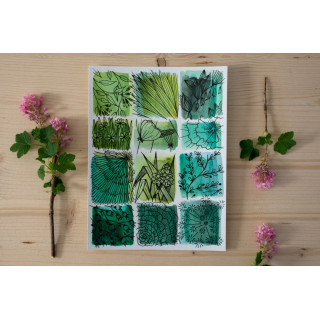 Illustration originale "Mood board fleuri 2"