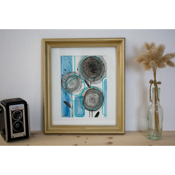 Illustration originale "Ligne et encre"