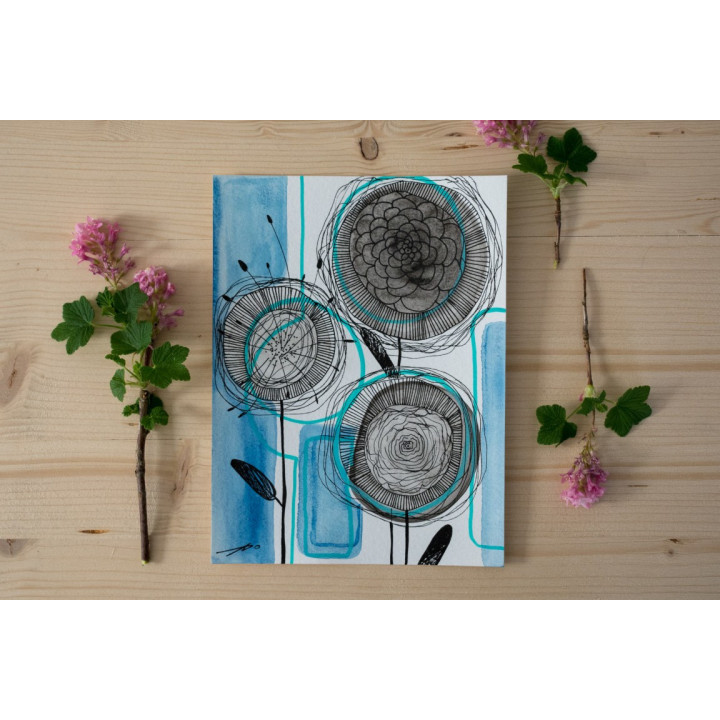 Illustration originale "Ligne et encre"