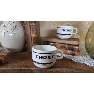 Tasse vintage Choky en faience