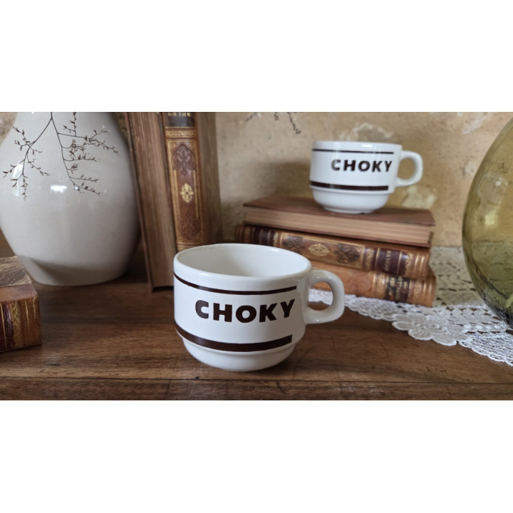 Tasse vintage Choky en faience