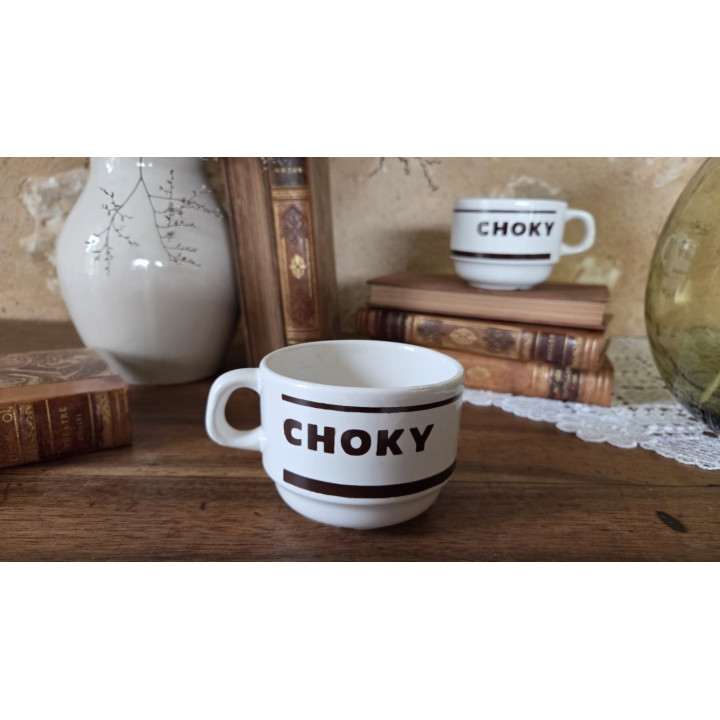Tasse vintage Choky en faience