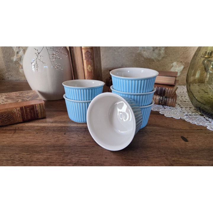 6 ramequins bleus Villeroy et Boch