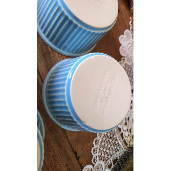 6 ramequins bleus Villeroy et Boch