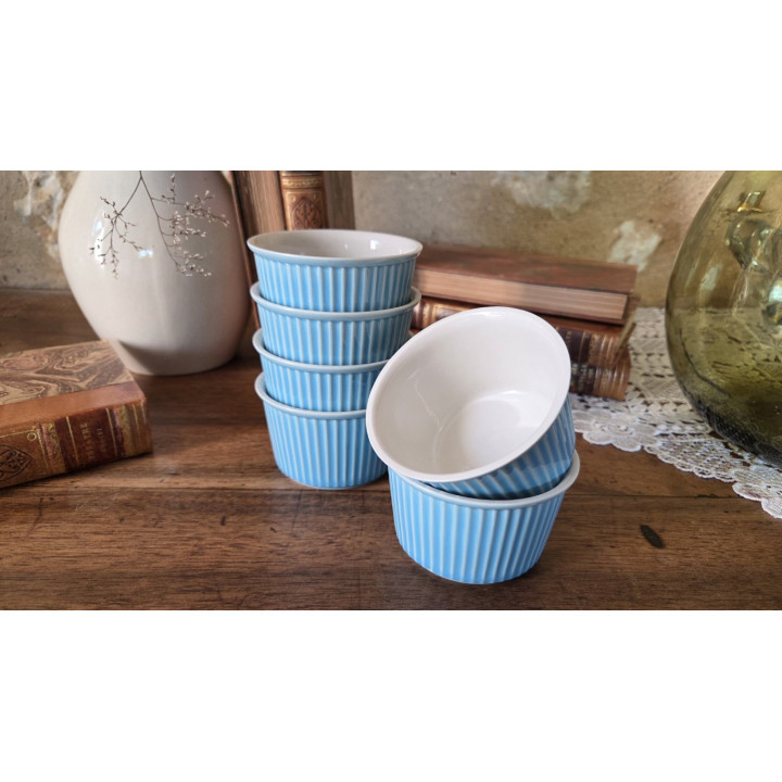 6 ramequins bleus Villeroy et Boch