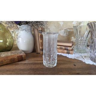 Vase art nouveau en verre moulé