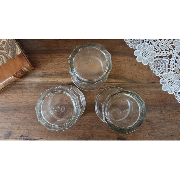 Ensemble de 3 bocaux anciens