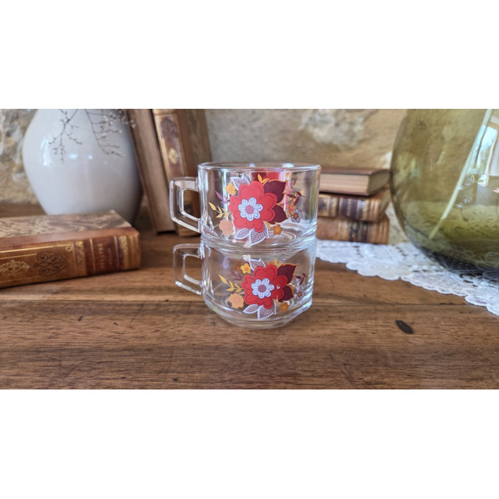 Duo de tasses en verre