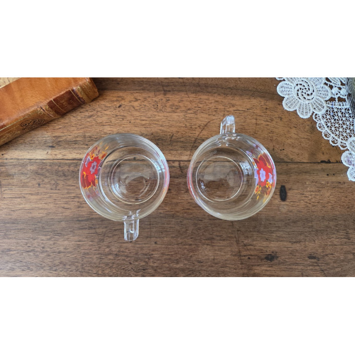 Duo de tasses en verre